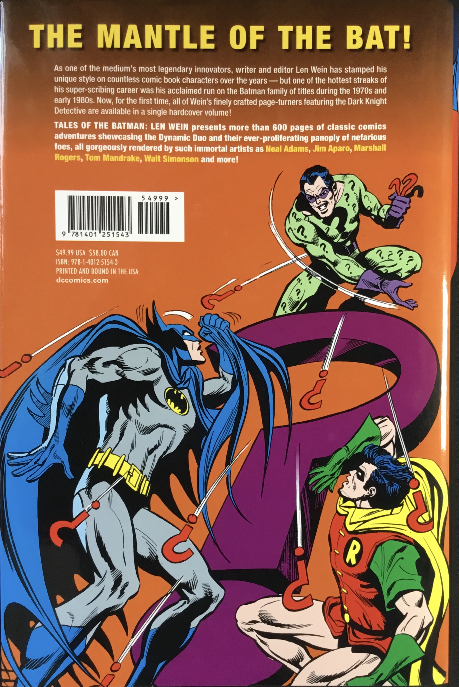TALES of the BATMAN : LEN WEIN by WEIN, LEN: (2014) 1st Edition Comic |  OUTSIDER ENTERPRISES