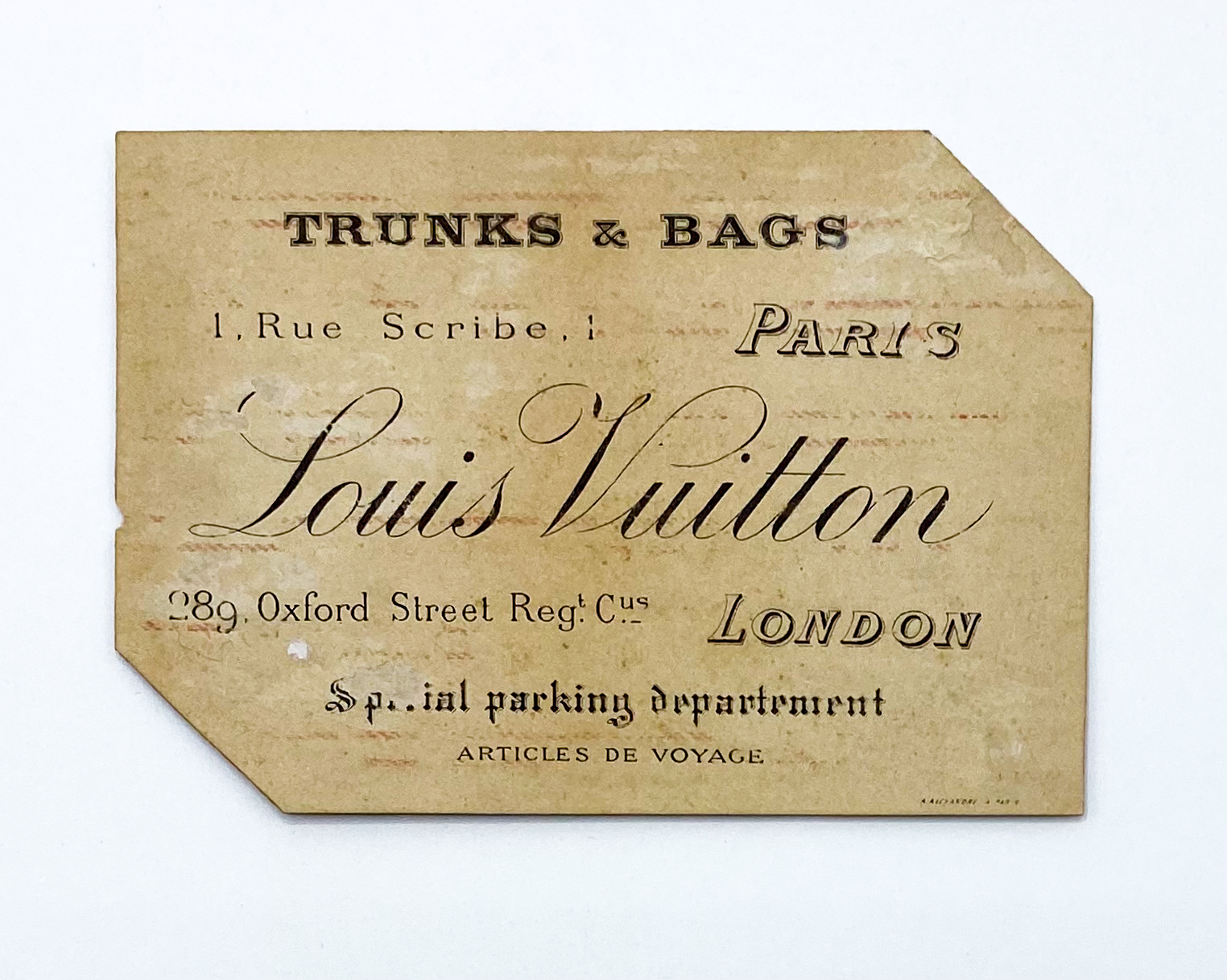 Nineteenth Century Louis Vuitton Trade Card by [Louis Vuitton