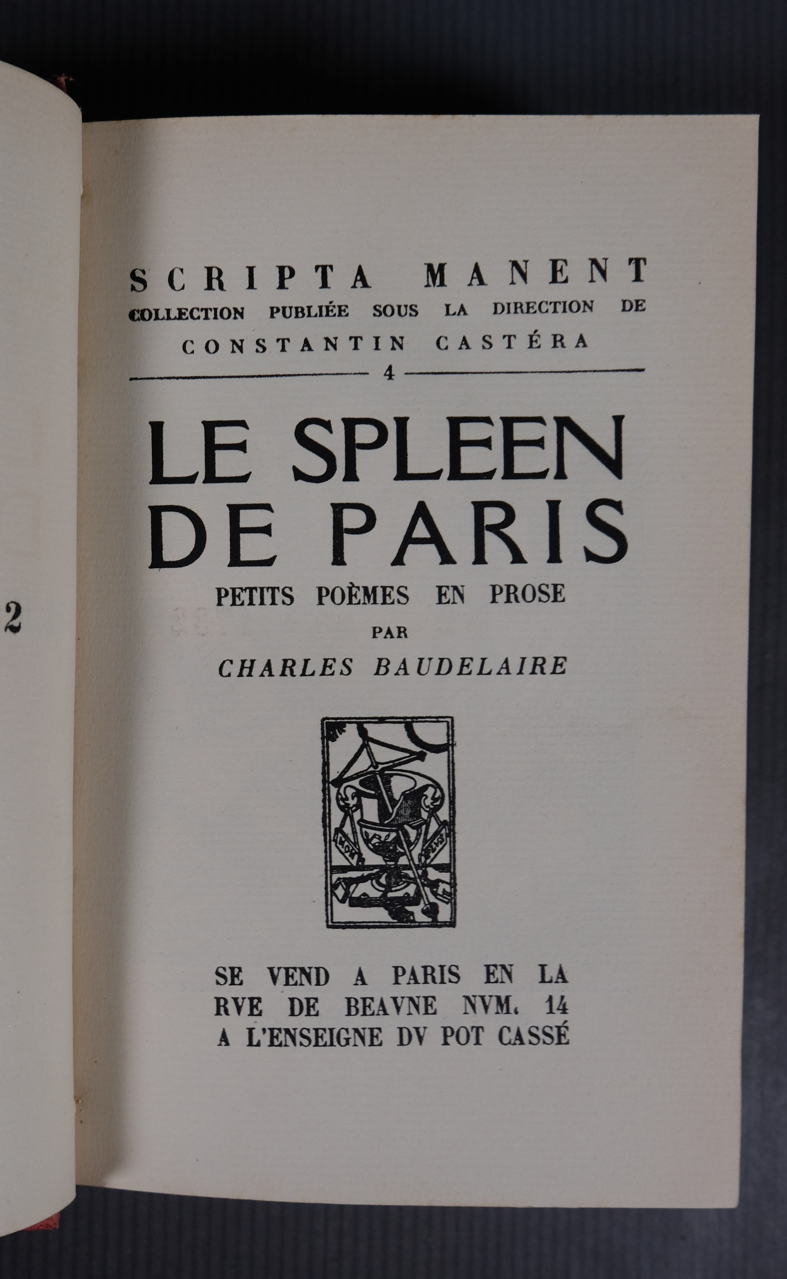 Le Spleen de Paris Charles Baudelaire | Barnebys