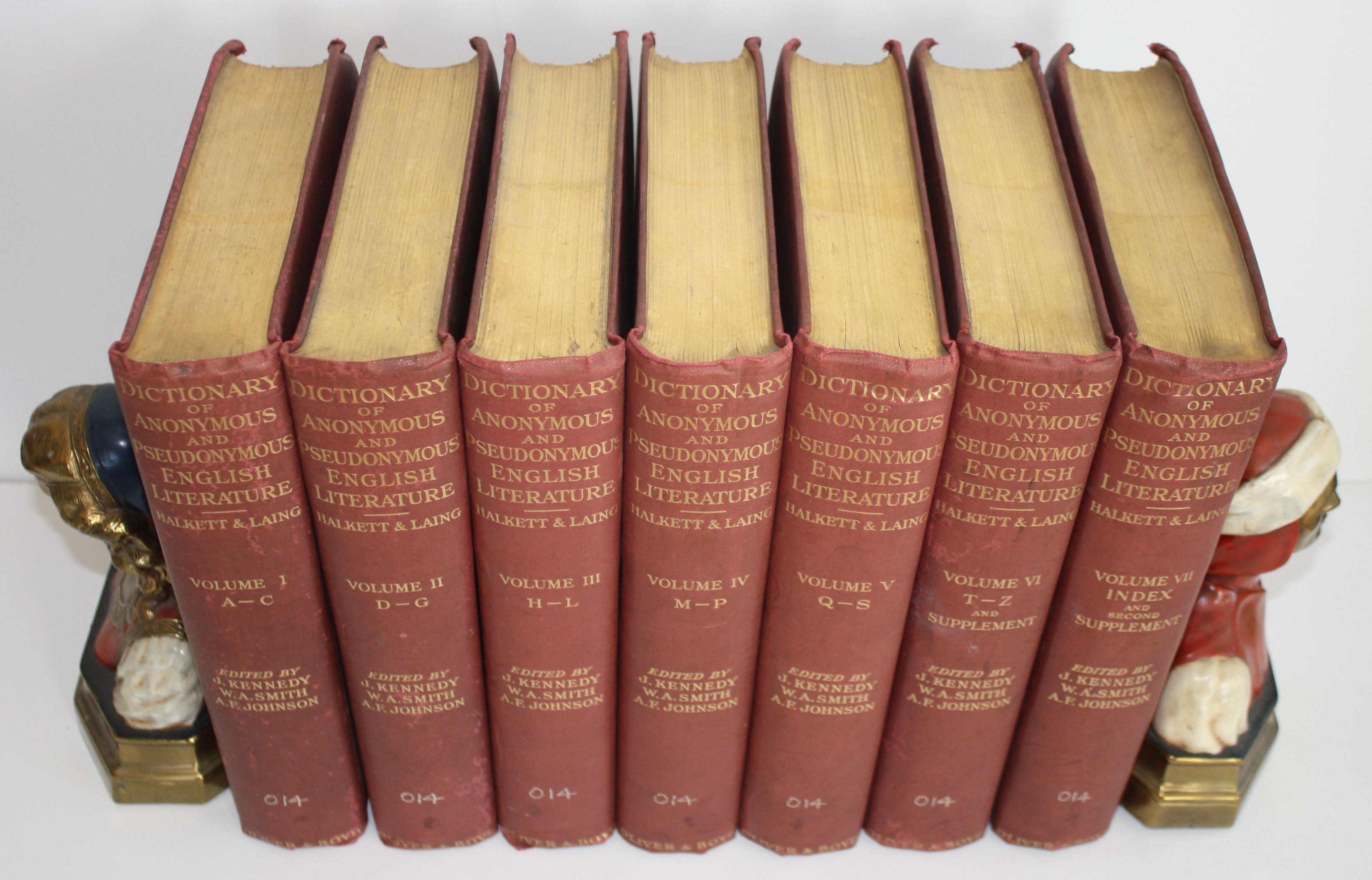 Dictionary of anonymous and pseudonymous English literature