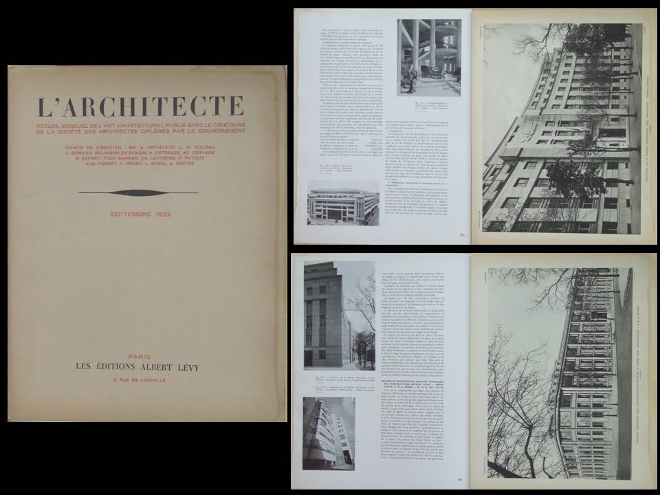 L'ARCHITECTE - SEPTEMBRE 1932 - CITROEN LYON, Ravazé, Prouvé, PARIS, 3 ...