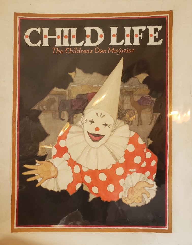 Hazel Frazee. Original Cover Art for Child Life Magazine. Pen and Ink with Watercolor and Colored Pencil. Circa 1920s. Unsigned. Frazee, Hazel [ ]