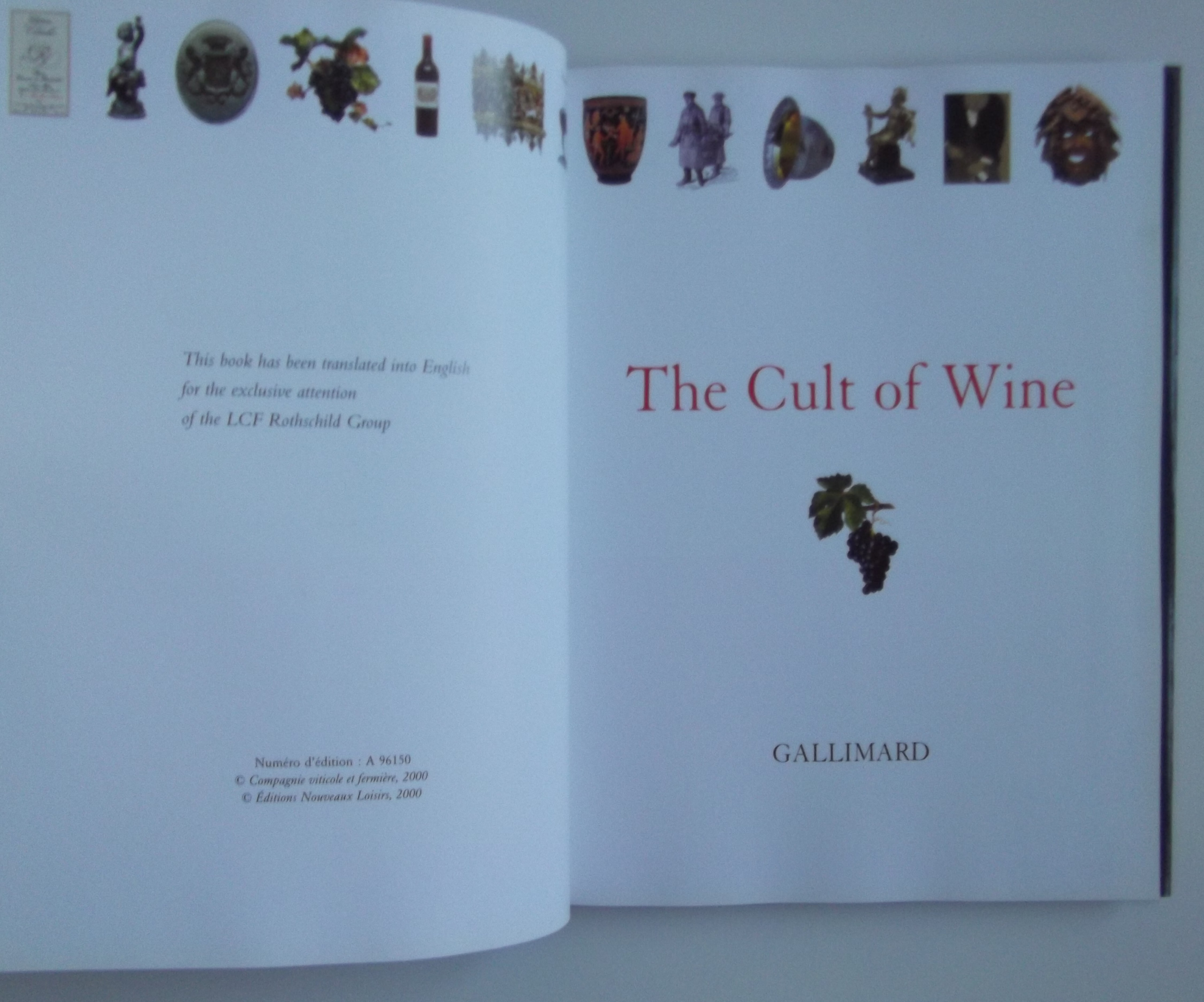 最も Wine Of Cult The by by Hardback 2000 Rothschild De Edmond その他