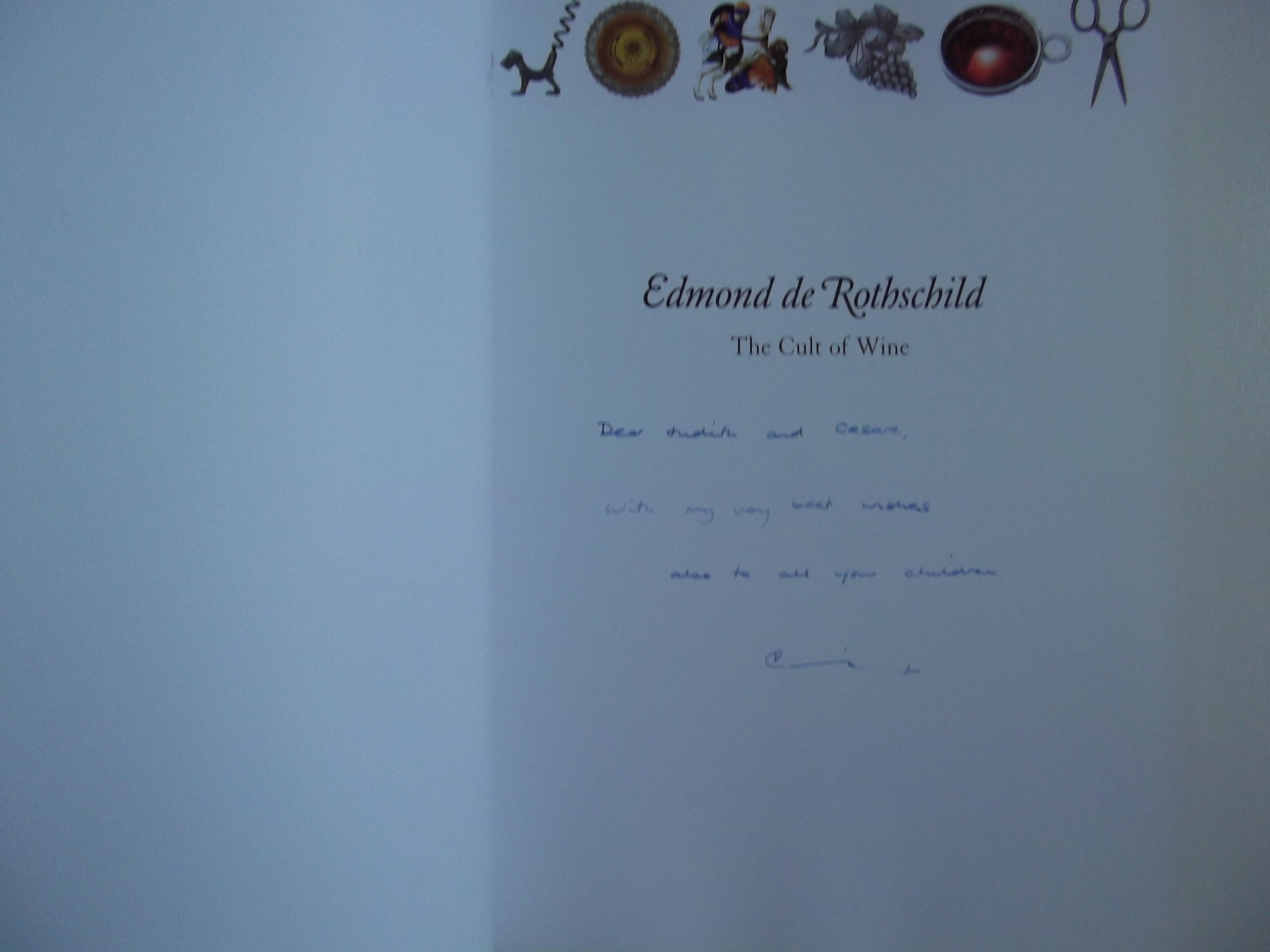 The Cult Of Wine by Edmond De Rothschild 2000 Hardback by