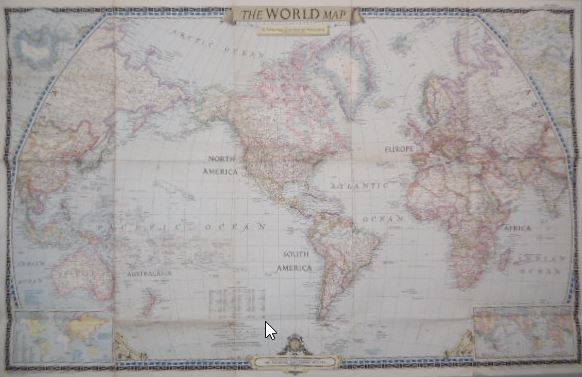 The world map. Compiled and drawn in the Cartographic Section of the 