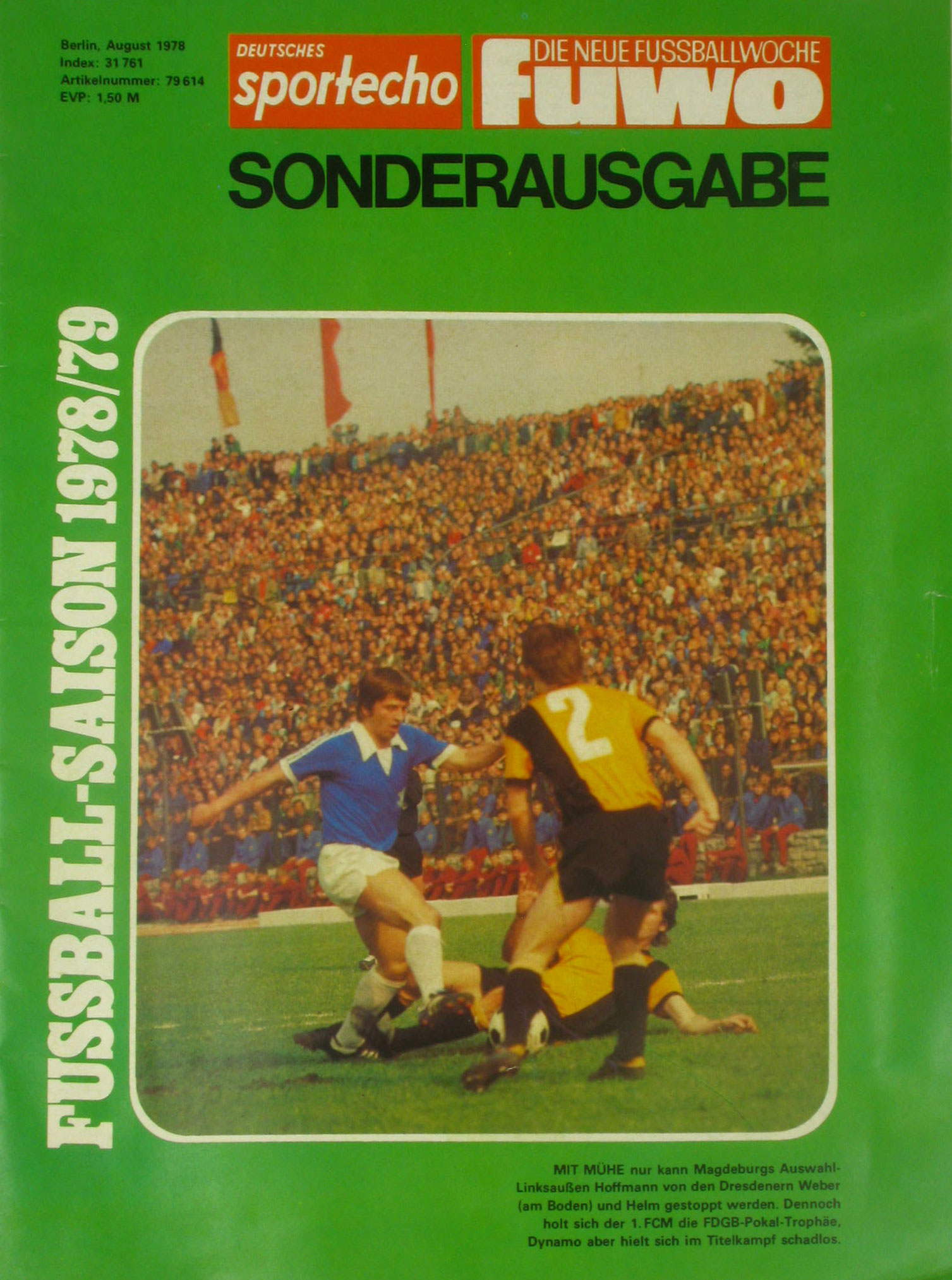 Hansa Rostock Programm 1978/79 BSG Sachsenring Zwickau 
