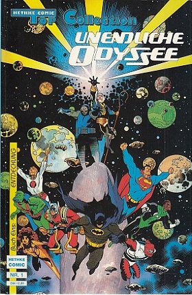 Unendliche Odyssee. Buch Eins : Entdeckung. Autor : Jim Starlin. Zeichner : Mike Mignola. Tuschzeichner : Carlos Garzon. Farben : Steve Oliff. Übersetzer : Manfred Wüsthoff. Letterer : Horst Diemer. - Starlin, Jim und Mike Mignola