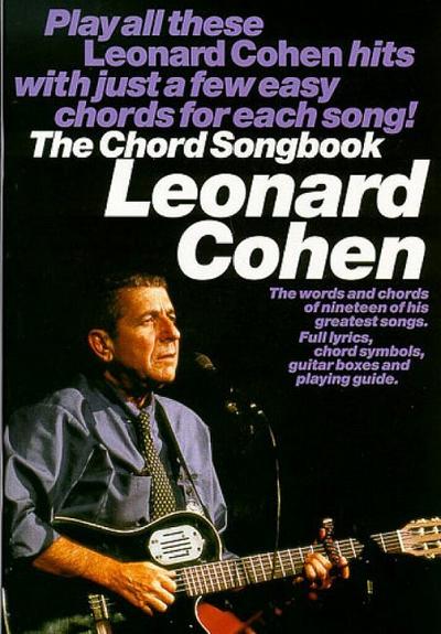 Leonard Cohen : Chord Songbook - COHEN LEONARD (ARTI