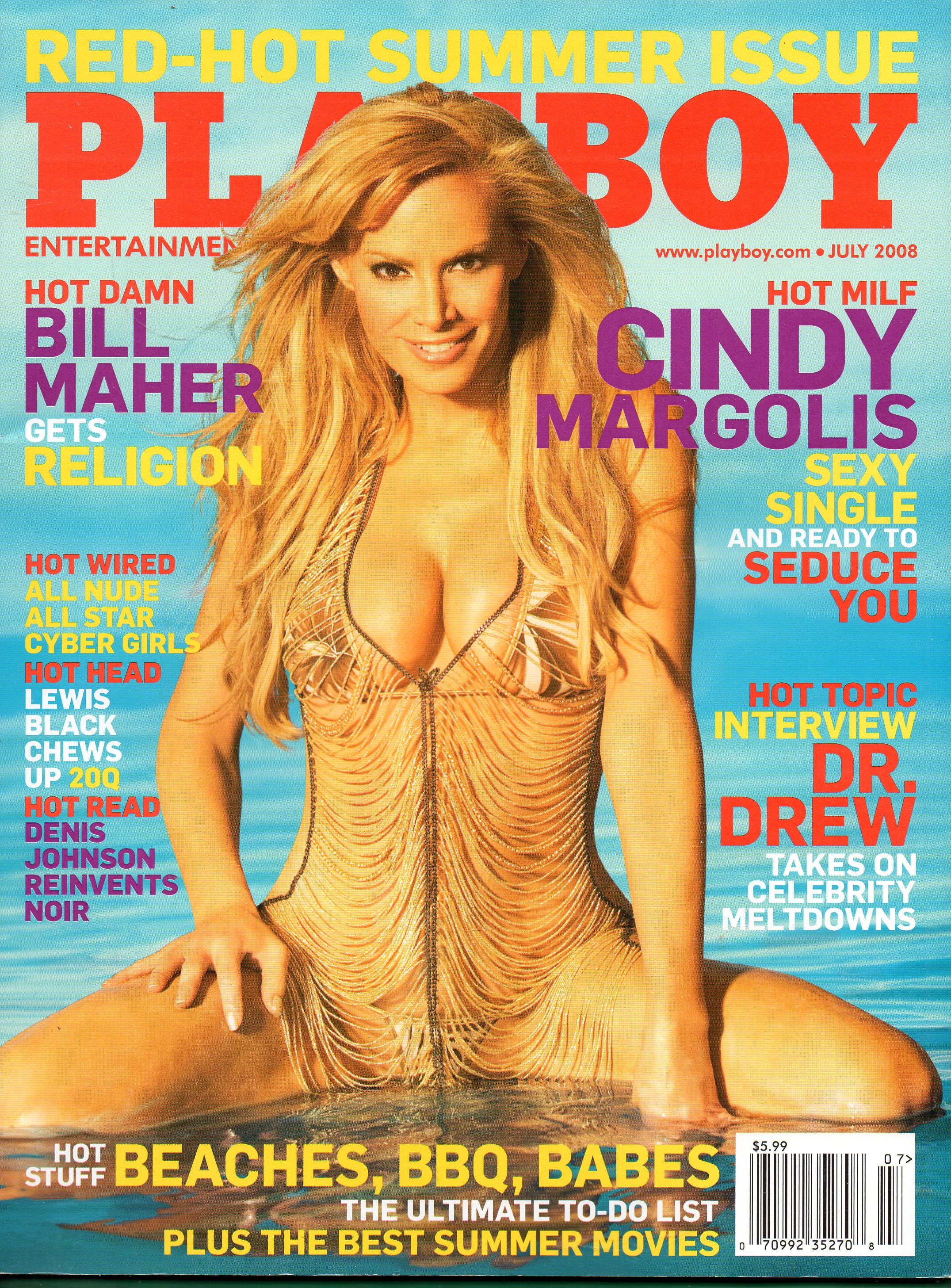 Playboy Magazine: 2008 - centerfold Laura Croft Miss July, Cindy Margolis cover by Hugh Heffner: Fine Soft cover (2008) 1st Edition. | Warren Hahn Playboy Magazine: 2008 - centerfold Laura Croft Miss July, Cindy Margolis cover by Hugh Heffner: Fine Soft cover (2008) 1st Edition. | Warren Hahn