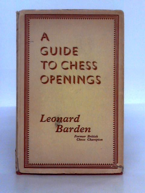 Chess Openings book by Leonard Barden