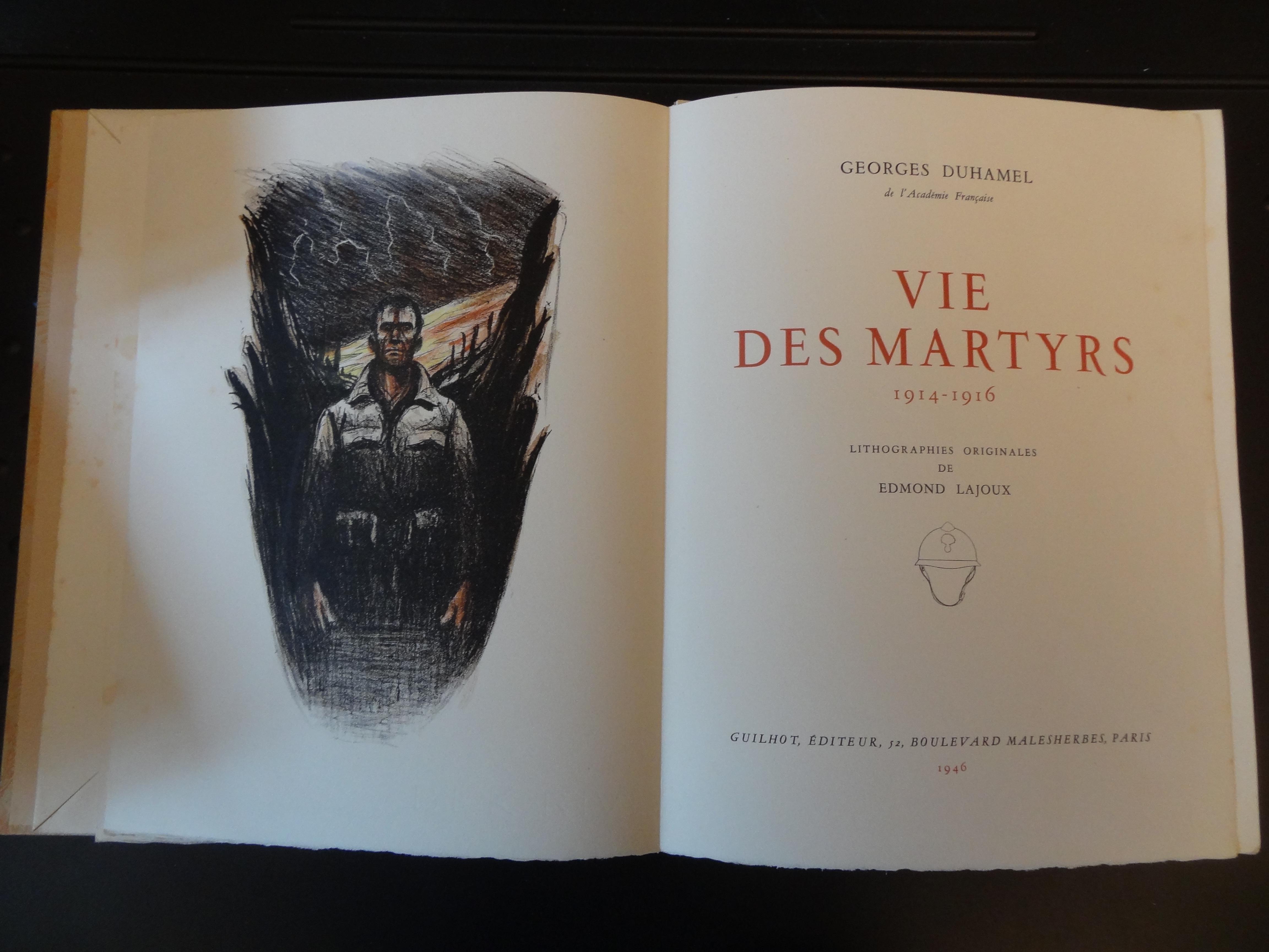 VIE DES MARTYRS by GEORGES DUHAMEL: Bon Couverture rigide (1946 ...
