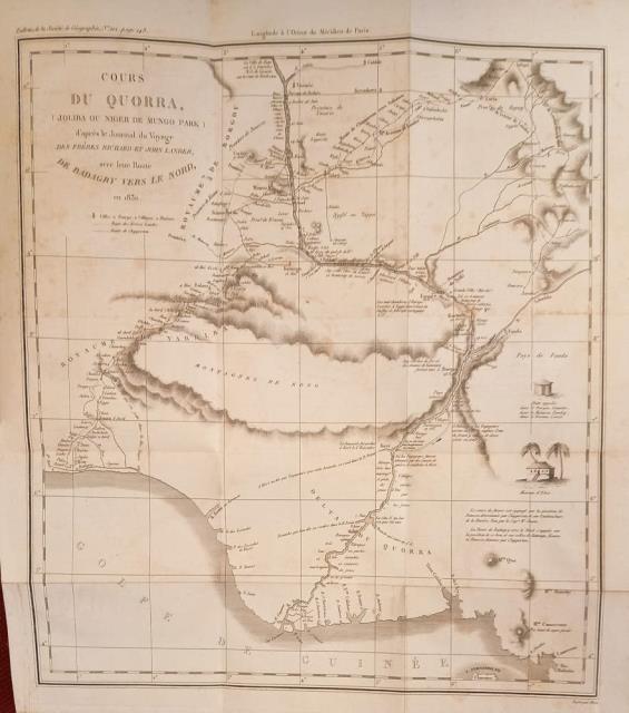 Journal d'une expédition entreprise dans le but d'explorer le cours et l'embouchure du Niger, ou Relation d'un voyage sur cette rivière depuis Yaourie jusqu'à son embouchure. Traduit de l'anglais par M.me Louise Swanton Belloc. - LANDER Richard and John.