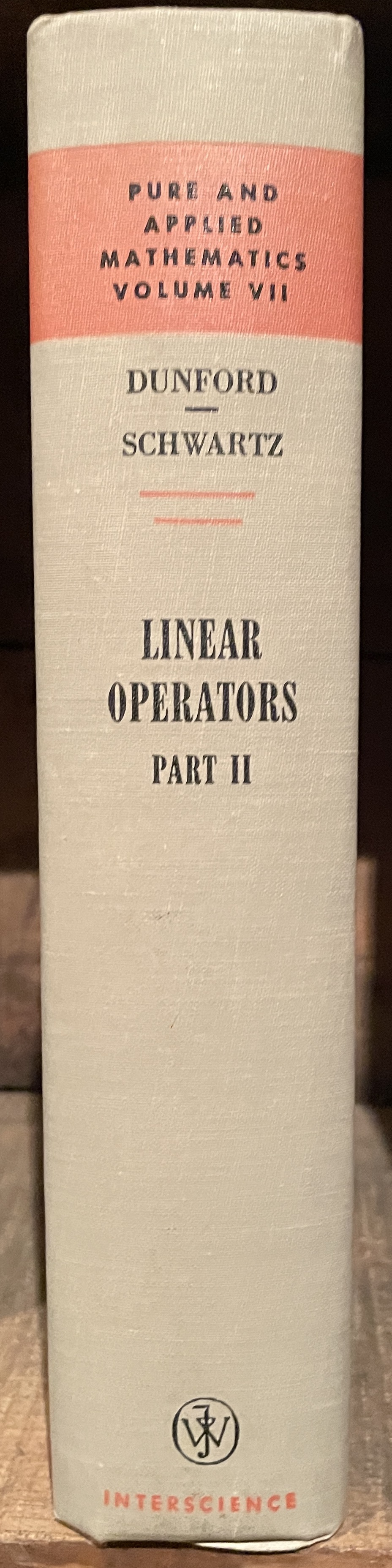 Linear Operators Part II: Spectral Theory. Self Adjoint Operators in Hilbert Space (Pure and Applied Mathematics, Volume VII) - Dunford, Nelson, Schwartz, Jacob T.