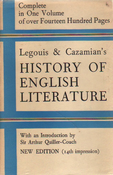 A History of English Literature. - Legouis, Emile und Louis Cazamian