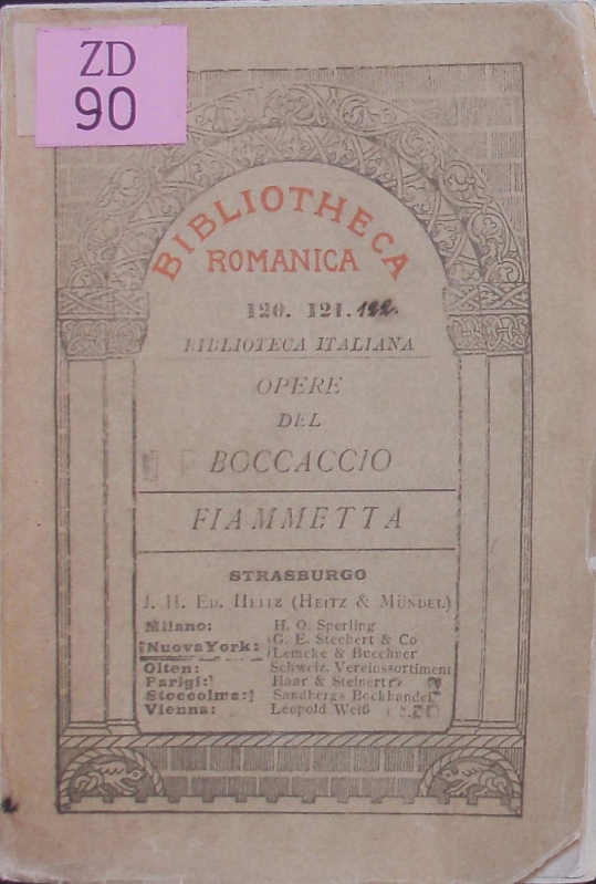 La Fiammetta. - Boccaccio, Giovanni