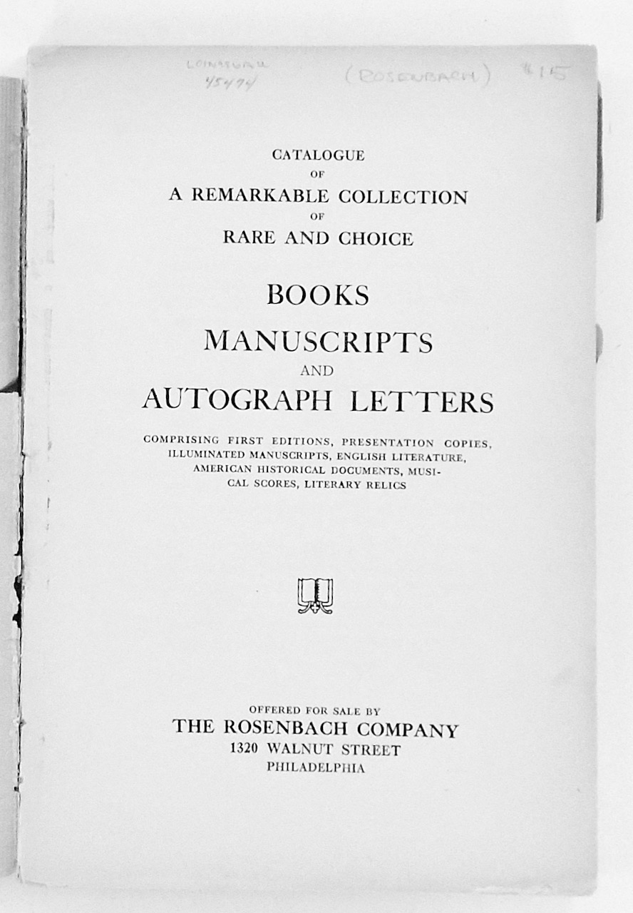 The Philadelphia Rare Books & Manuscripts Company