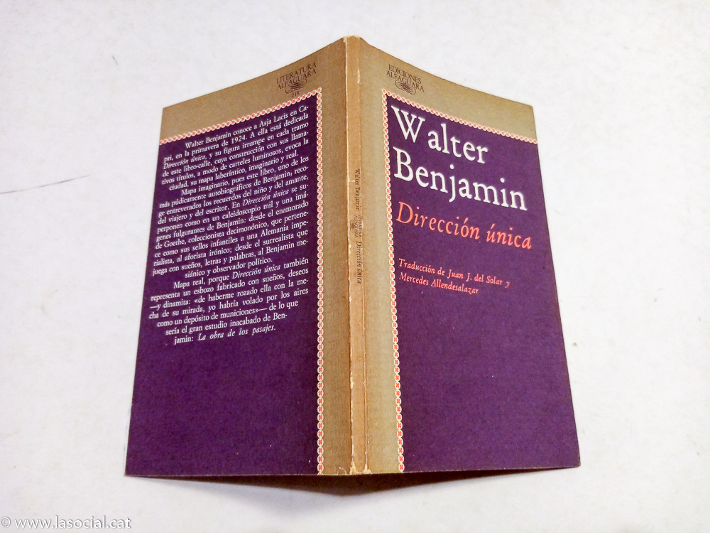 Dirección única - Walter Benjamin