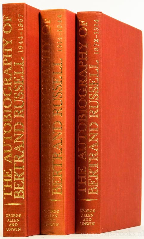 The autobiography of Bertrand Russell. 3 volumes. - RUSSELL, B.