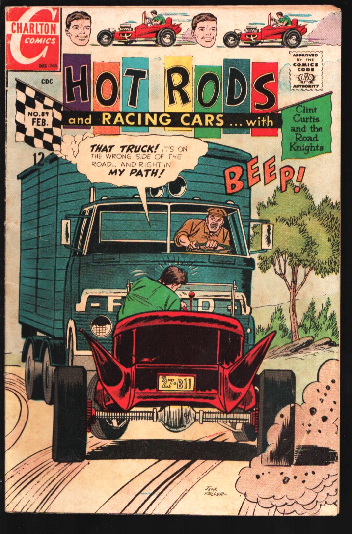 Hot Rods and Racing Cars #89-1968-Charlton-Race car stories-'Never Hitch A Ride'-Slot car racing story-VG [Very Good] [Softcover]