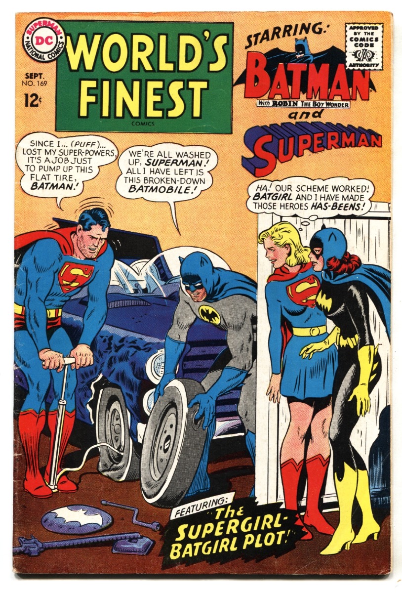 WORLD'S FINEST #169 comic book BATGIRL-SUPERGIRL-SUPERMAN-BATMAN VG: (1967)  Comic | DTA Collectibles