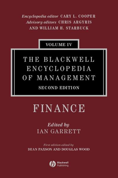 The Blackwell Encyclopedia of Management, Finance - Ian Garrett