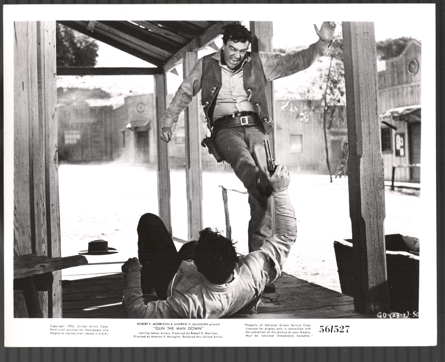 Gun the Man Down 8x10 Movie Still James Arness: (1956) Photograph | DTA