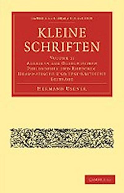 Kleine Schriften - Volume 1 - Hermann Usener