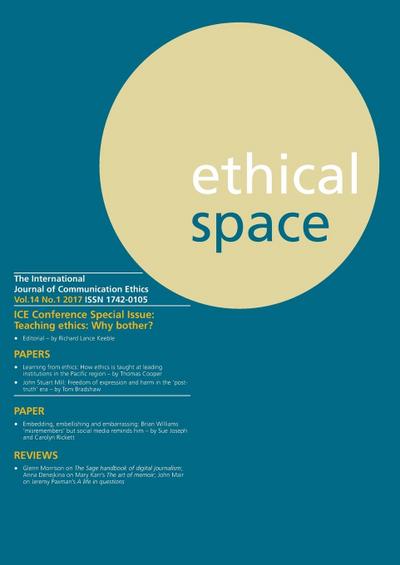 Ethical Space Vol.14 Issue 1 - Richard Lance Keeble