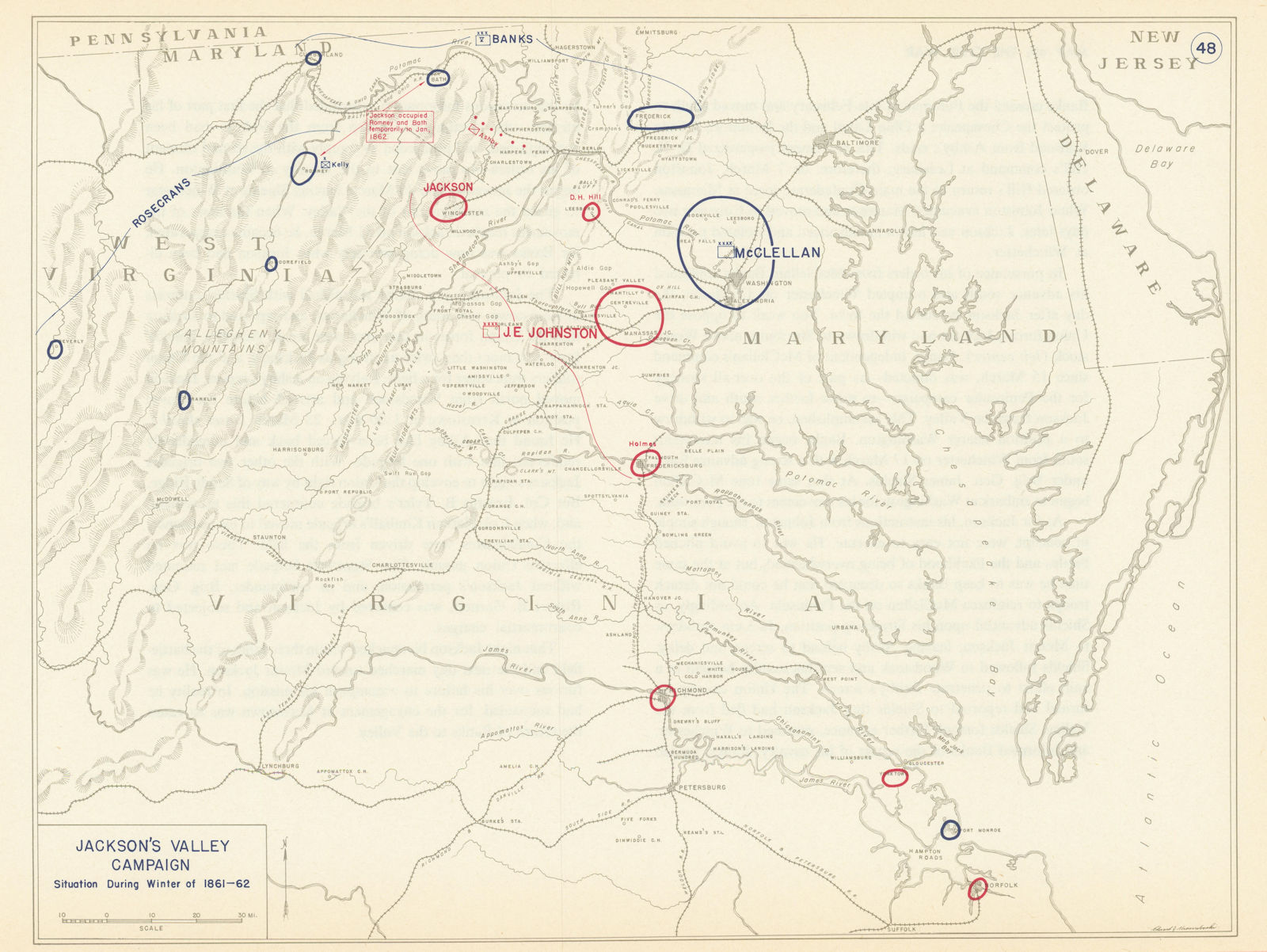 Jackson's Valley Campaign Situation During Winter of 186162 by
