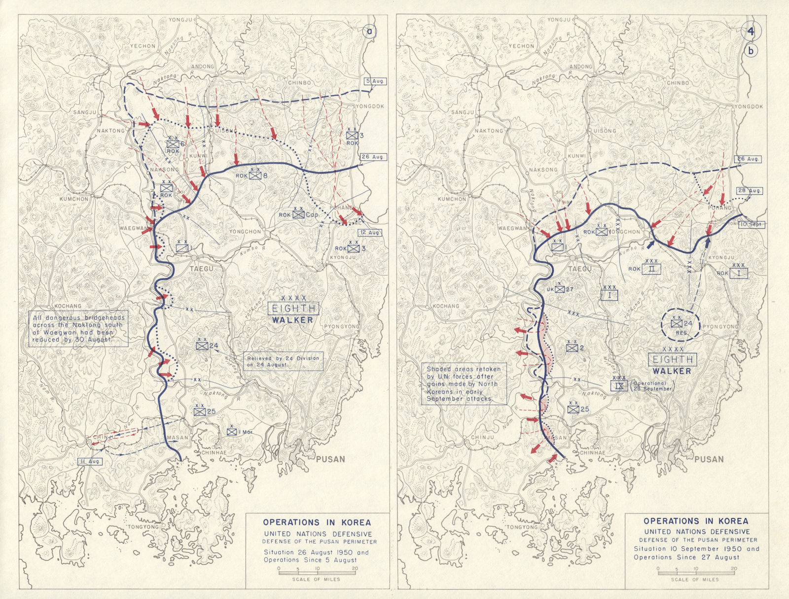 Operations in Korea - United Nations Defensive - Defense of The Pusan ...