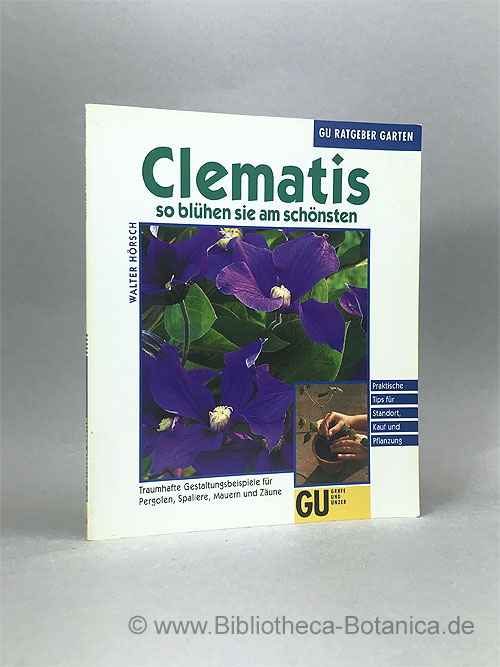 Clematis. So blühen sie am schönsten. Traumhafte Gestaltungsbeispiele für Pergolen, Spaliere, Mauern und Zäune. Praktische Tips für Standort, Kauf und Pflanzung. - Hörsch, Walter/Marion Nickig/Gisela Keil (Red.)