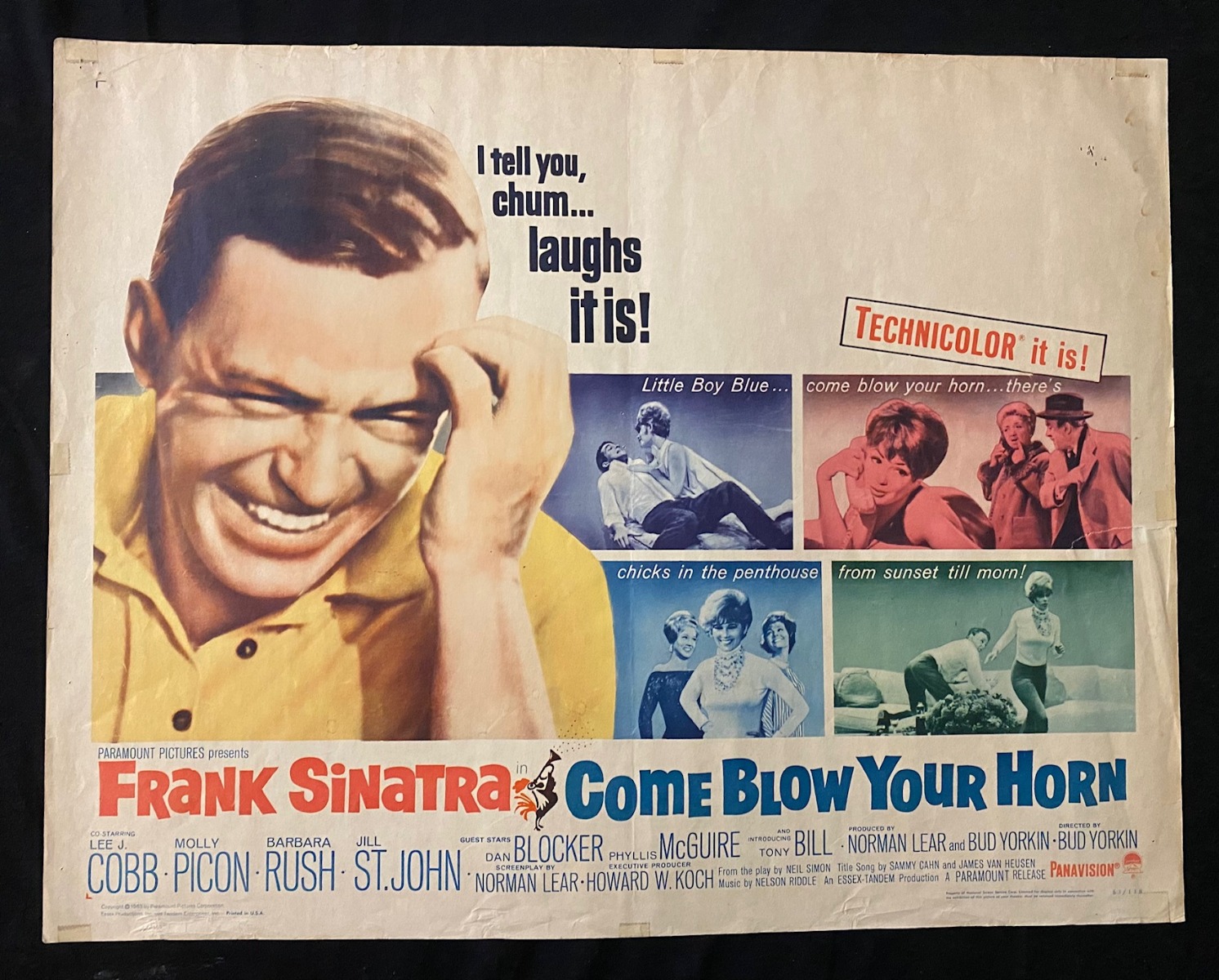 Come Blow Your Horn Original Half Sheet Poster Frank Sinatra [Very Good] [Softcover]