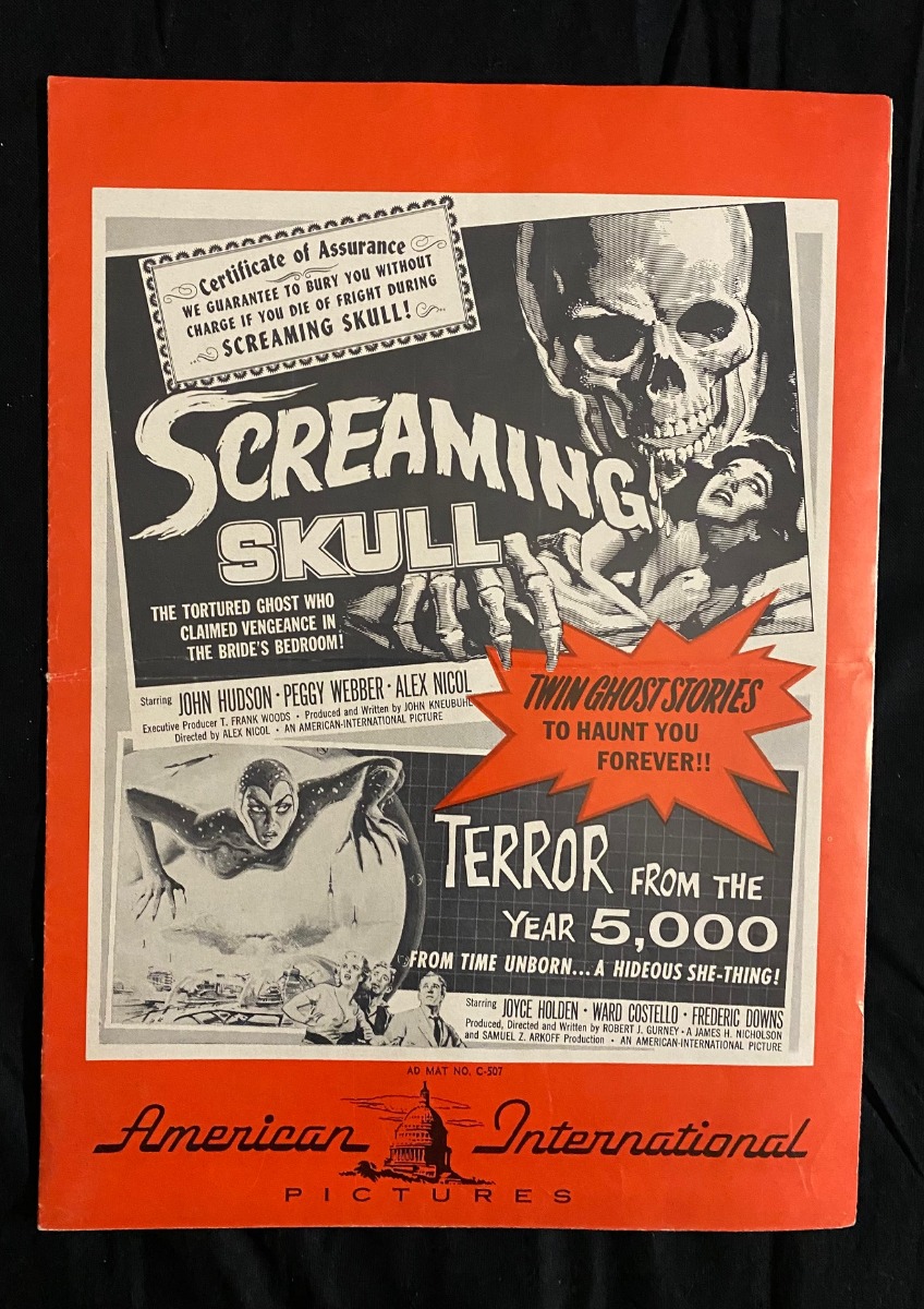 Screaming Skull / Terror From The Year 5000 Original Movie Pressbook 1958: ( 1958) Photograph | DTA Collectibles