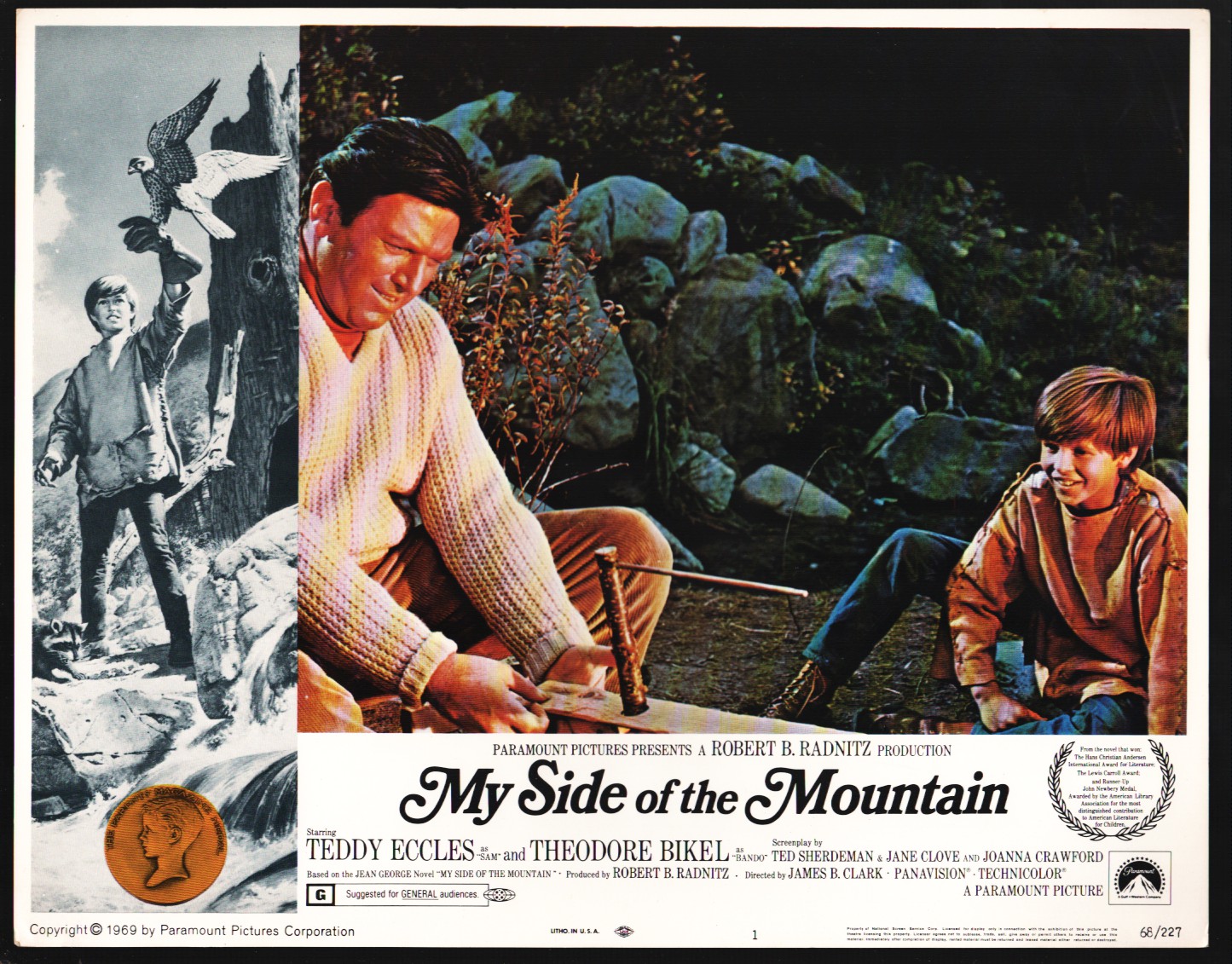 My Side of The Mountain Complete 8 Lobby Card Set 1968-11' x 14'-Teddy Eccles-Theodore Bikel-VF [As New] [Softcover]