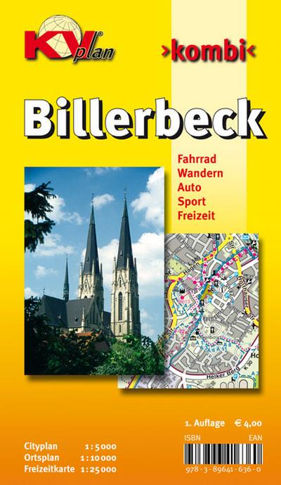Billerbeck : Radkarte/Wanderkarte 1:25.000; inkl. Stadtplan 1:10.000 & Citykarte 1:5.000 - Kommunalverlag Tacken e.K.