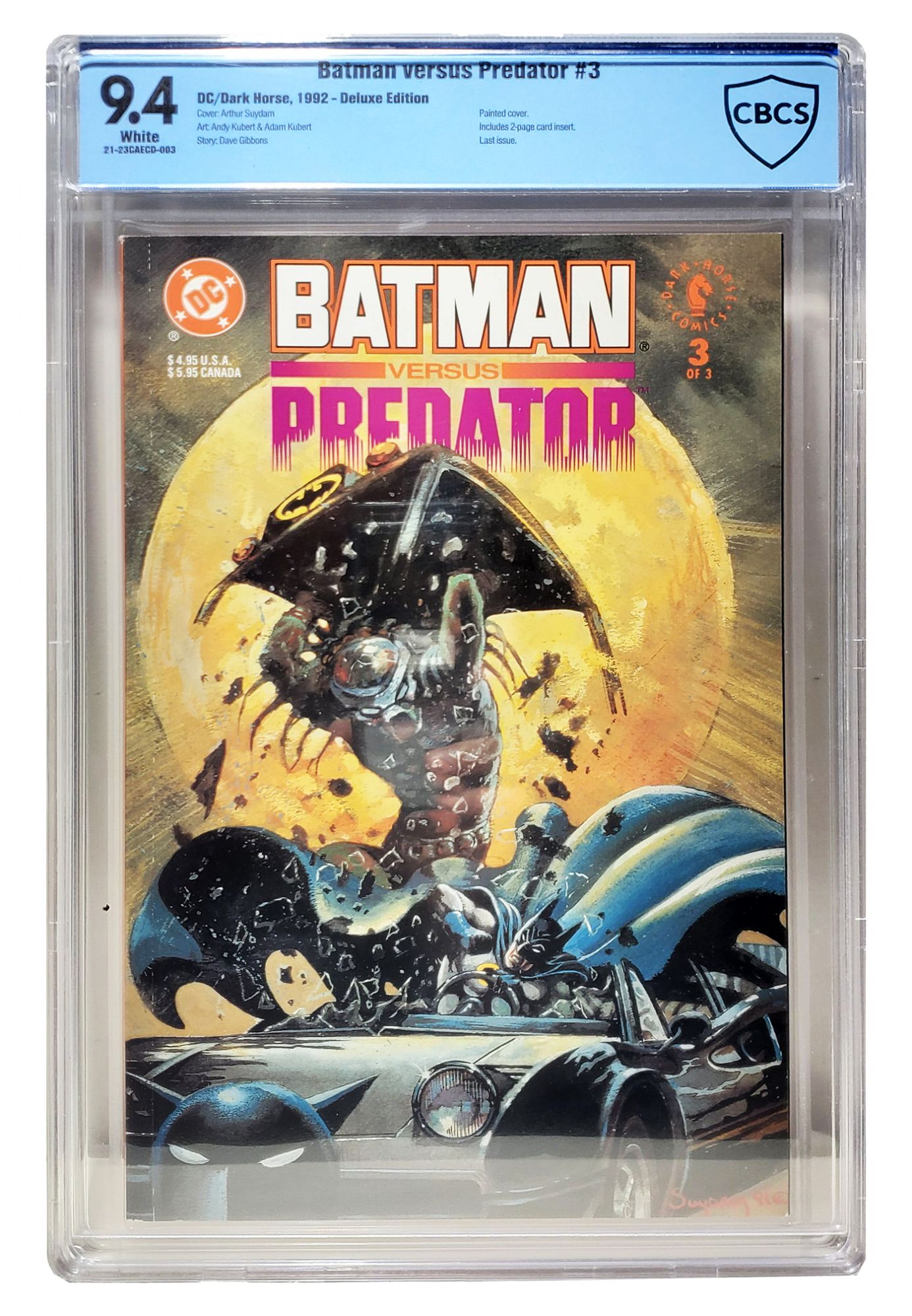 Batman vs. Predator #3 CBCS 9.4 by Gibbons, Dave; Kubert, Adam; Kubert,  Andy: Softcover (1992) First Edition. | Parigi Books, Vintage and Rare