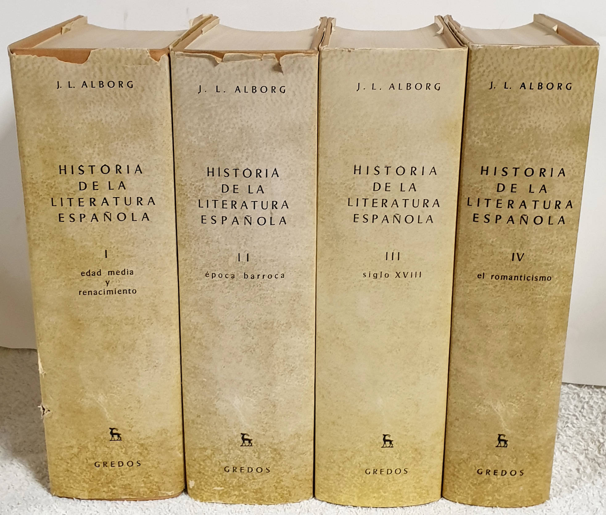 Historia de la literatura española (4 tomos) - Alborg, Juan Luis