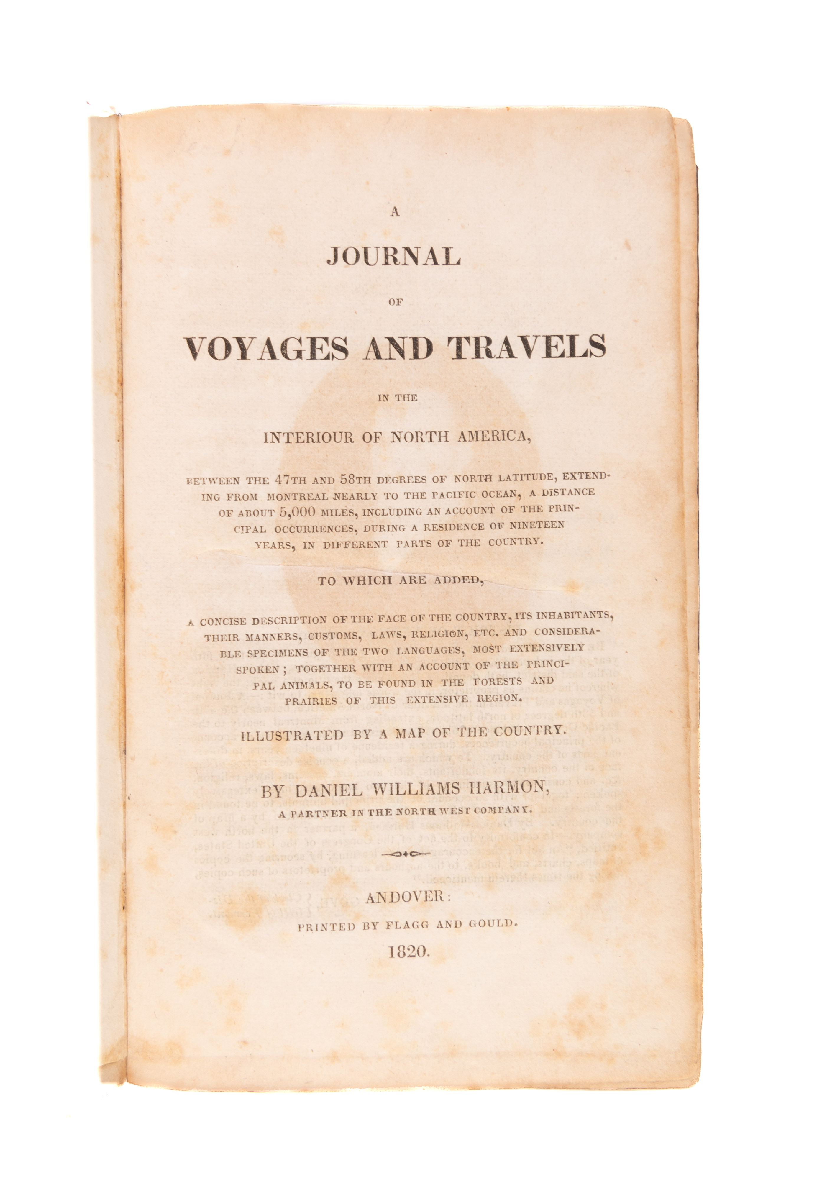 A Journal of Voyages and Travels in the Interiour of North