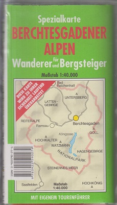 Spezialkarte Berchtesgadener Alpen für Wanderer und Bergsteiger Maßstab 1:40000