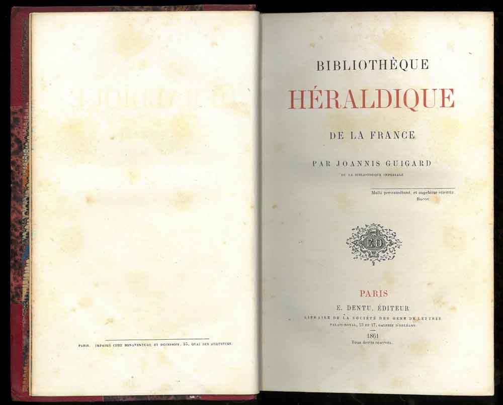 Abebooks Biliothèque Héraldique de la France