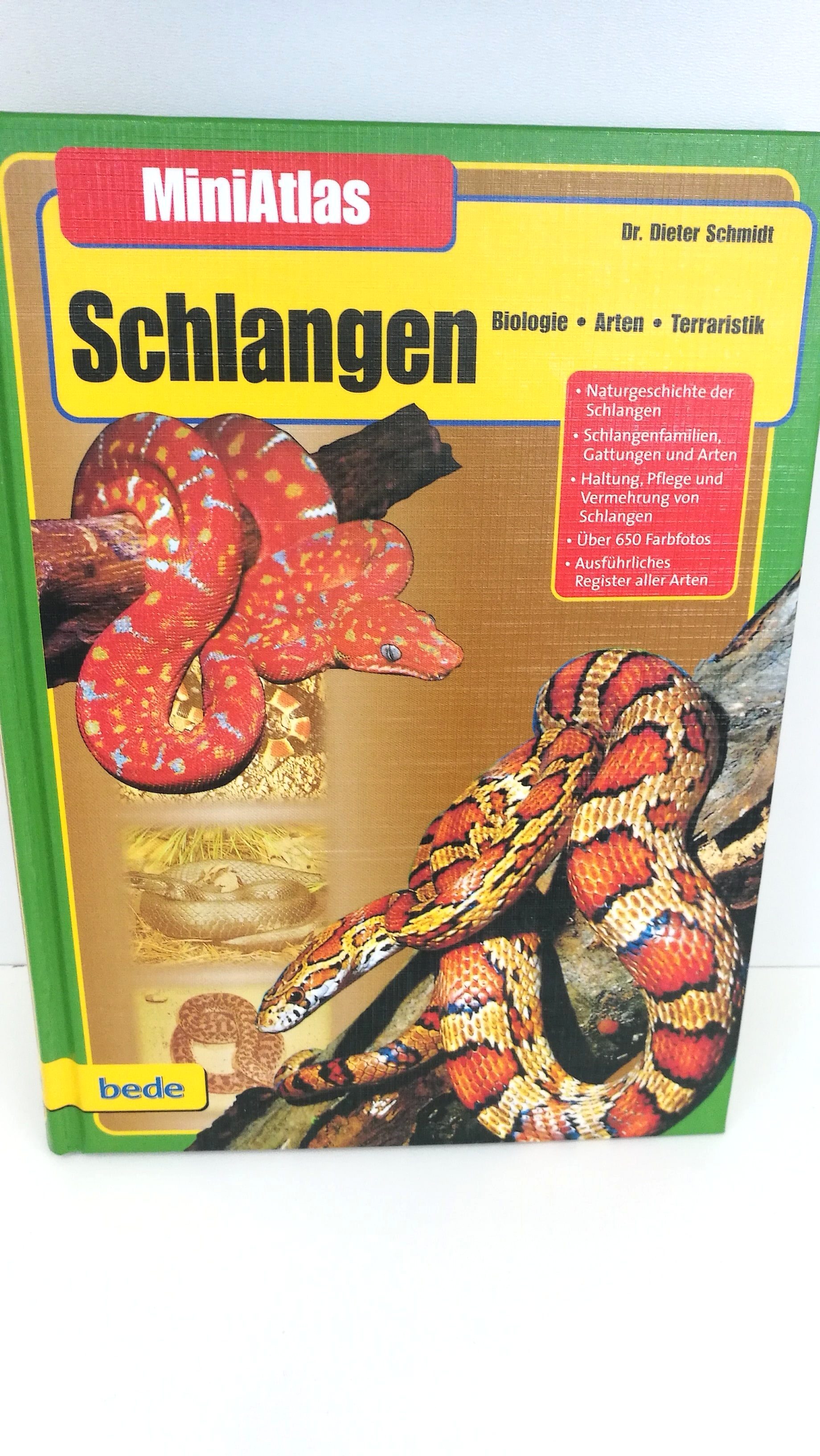 Schlangen MiniAtlas. Biologie, Arten, Terraristik. - Dr. Dieter Schmidt
