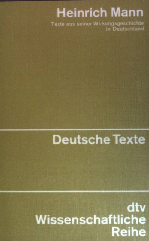Texte aus seiner Wirkungsgeschichte in Deutschland. (Nr. 4293) - Mann, Heinrich