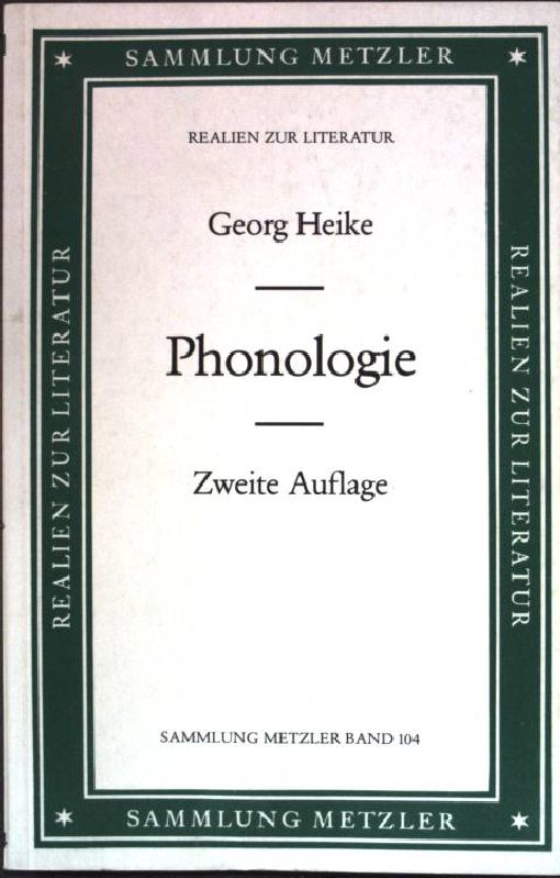 Phonologie. (Nr. 104) - Heike, Georg