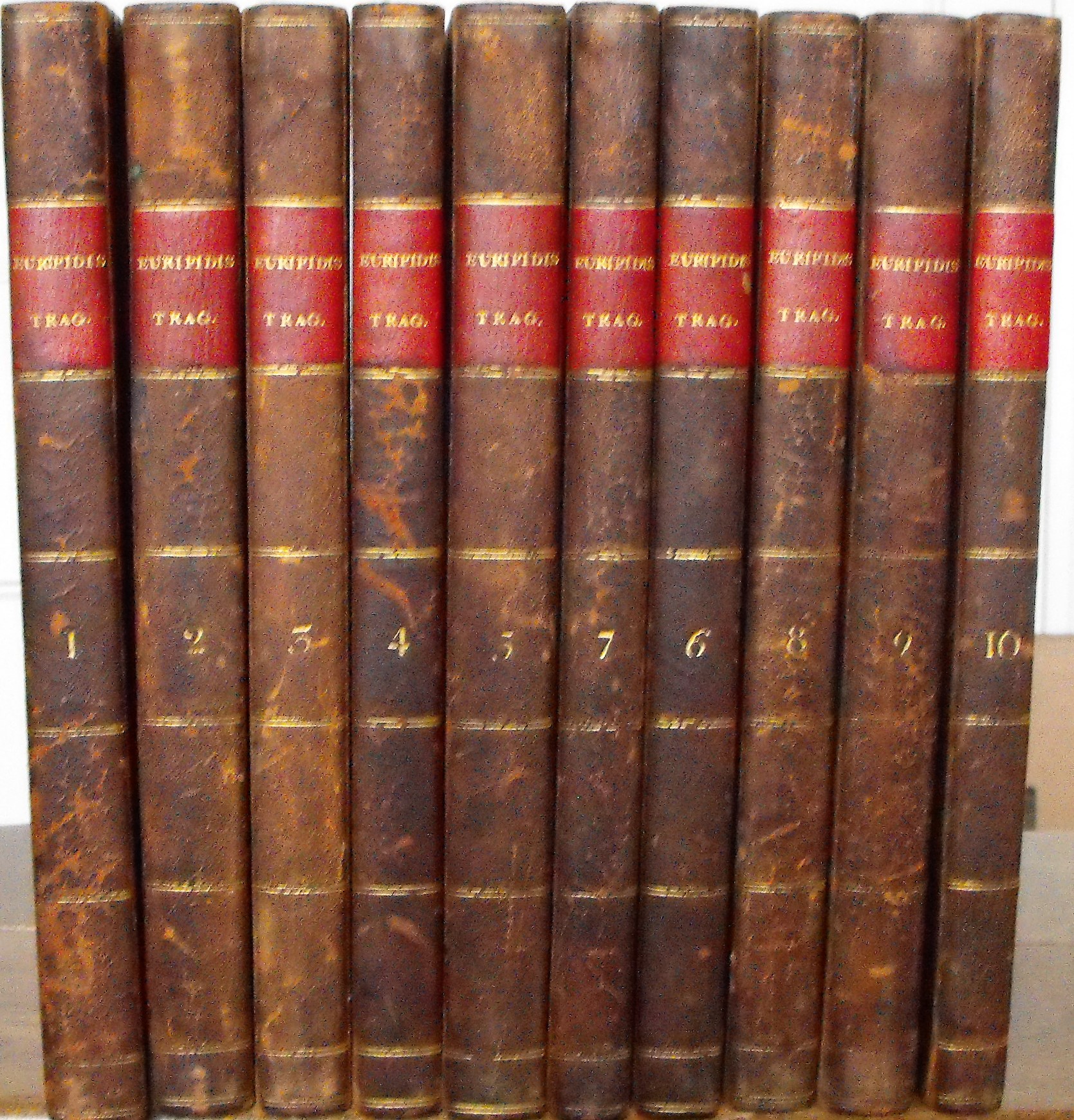 [Works, Latin and Greek]. Hai tou Euripidou Tragodiai Sozomenai. Euripidis Tragoediae Quae Supersunt, ex Recensione Samuelis Musgrave. - EURIPIDES.