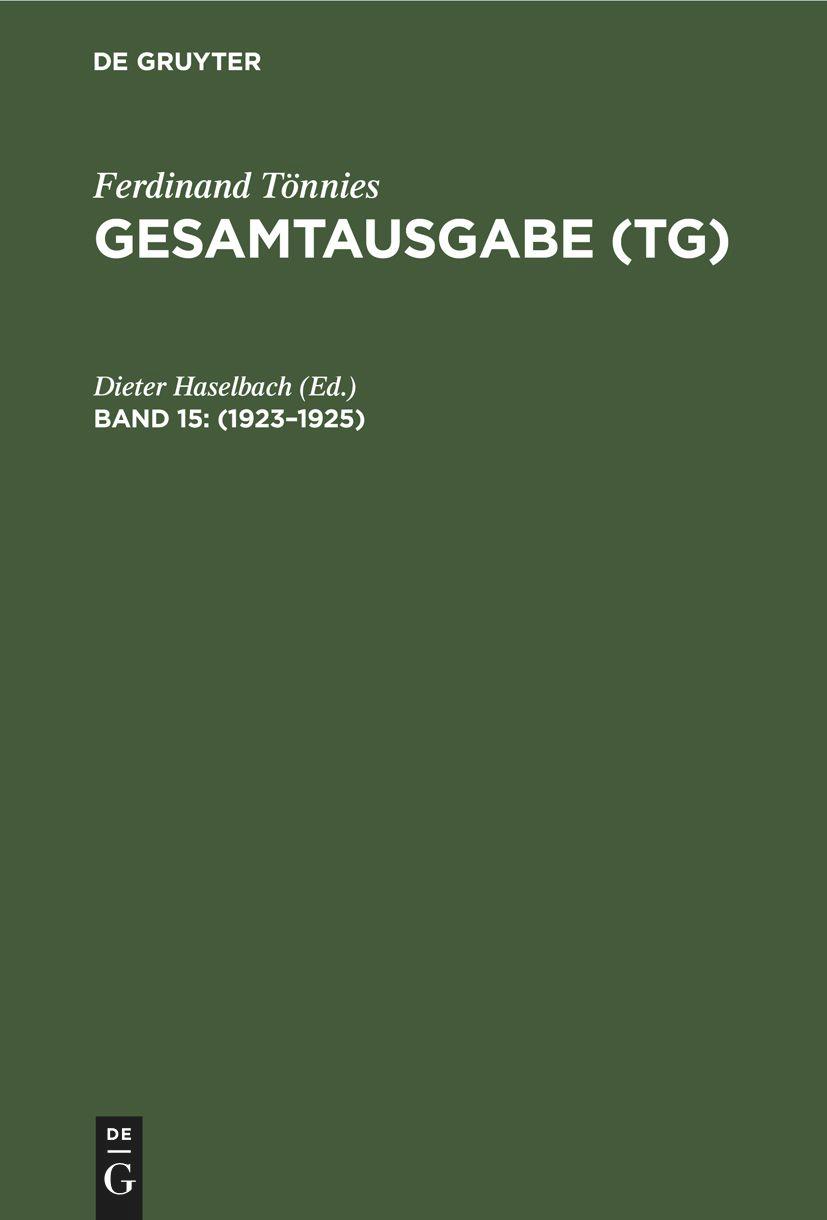 1923-1925 - Haselbach, Dieter|Tönnies, Ferdinand|Clausen, Lars|Deichsel, Alexander|Bickel, Cornelius