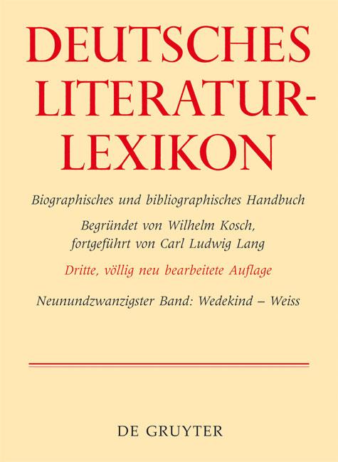 Wedekind - Weiss - Achnitz, Wolfgang|Hagestedt, Lutz|Müller, Mario|Ort, Claus-Michael|Sdzuj, Reimund B.|Kosch, Wilhelm