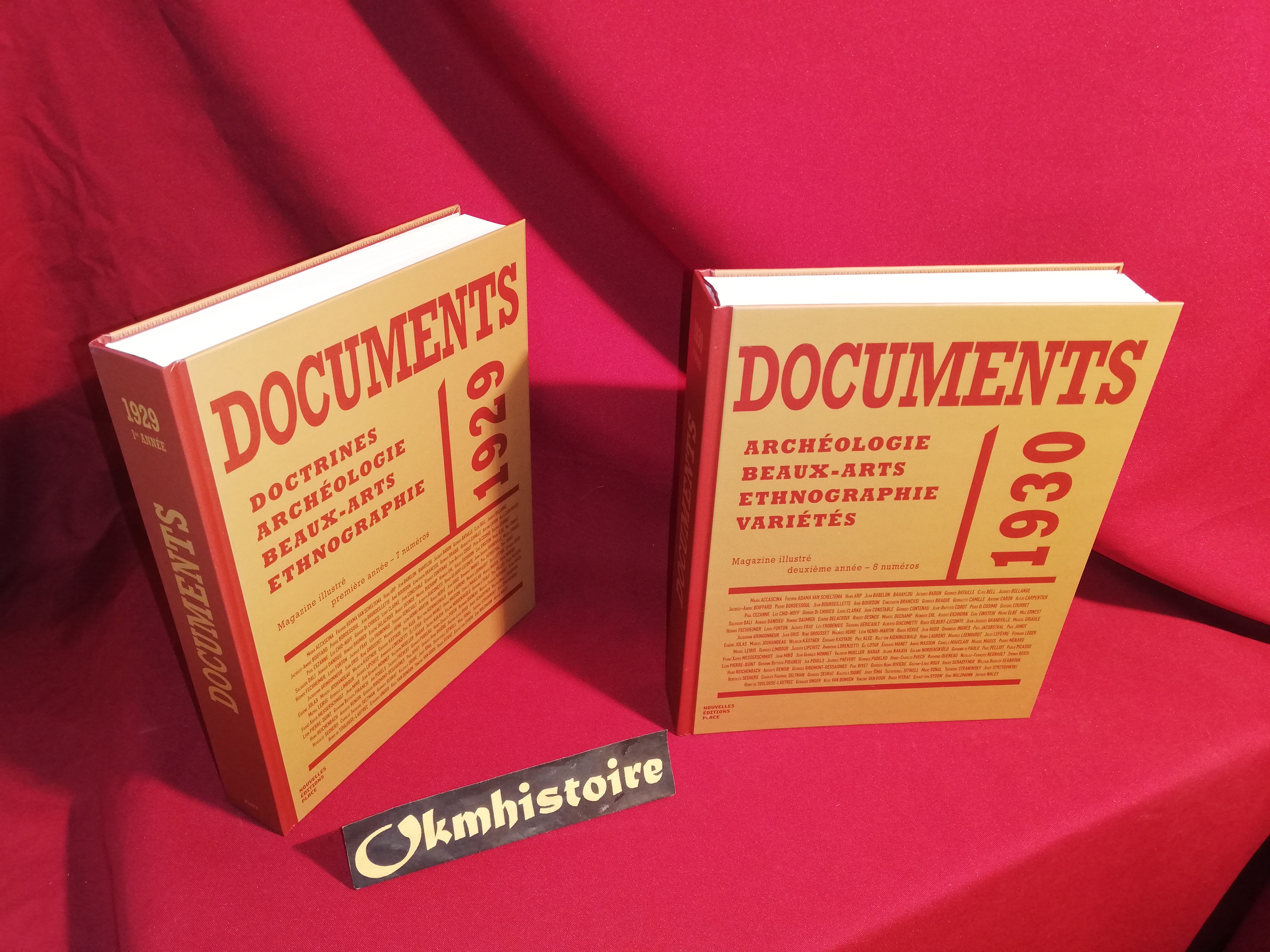 DOCUMENTS . Doctrines , Archéologie , Beaux-arts , Ethnographie --------- [ Nouvelle édition augmentée ] --------- 2 Volumes/2 - Collectif [ Postface de Michel Leiris ]