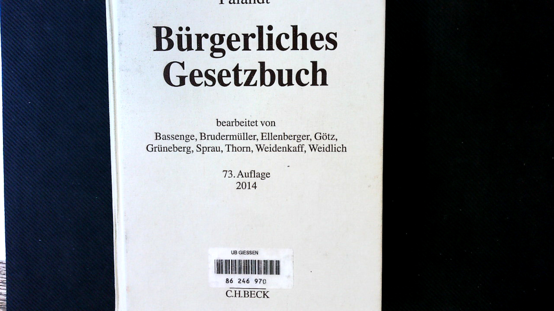 Bürgerliches Gesetzbuch - mit Nebengesetzen, insbesondere mit Einführungsgesetz (Auszug) einschließlich Rom I-, Rom II- und Rom III-Verordnungen sowie Haager Unterhaltsprotokoll und EU-Erbrechtsverordnung, Allgemeines Gleichbehandlungsgesetz (Auszug), Wohn- und Betreuungsvertragsgesetz, BGB-Informationspflichten-Verordnung, Unterlassungsklagengesetz, Produkthaftungsgesetz, Erbbaurechtsgesetz, Wohnungseigentumsgesetz, Versorgungsausgleichsgesetz, Lebenspartnerschaftsgesetz, Gewaltschutzgesetz - Bassenge, Peter, Gerd Brudermüller Jürgen Ellenberger u. a.