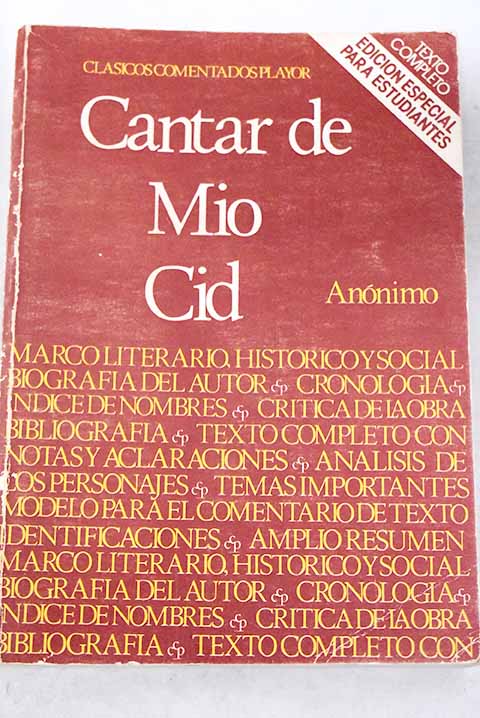 Cantar de mío Cid - ANÓNIMO.-