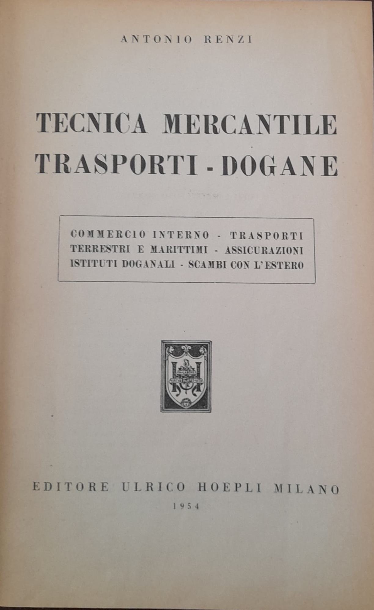 Abebooks Tecnica mercantile trasporti - dogane